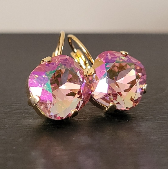 Austrian Crystal Earrings in Gold - Picture 10 of 10